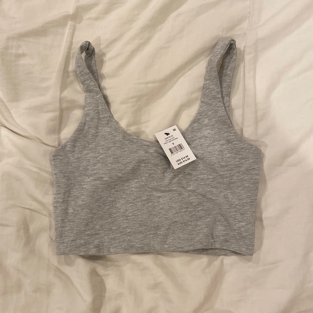 Cotton on Grey Cropped Tank NWT